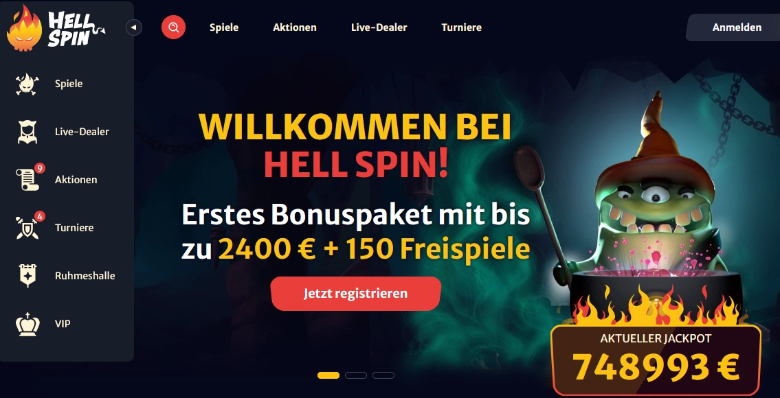 Hell Spin Casino Startseite